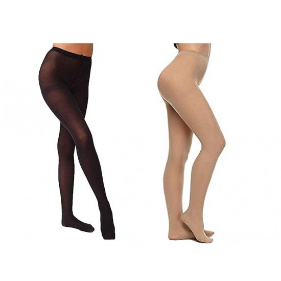 Panty Hose Stockings Black And Skin Color (Pack of 5)