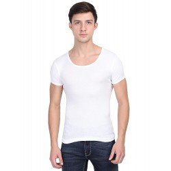 CRYSTAL VEST (3 Pcs) Men's Sleeveless Cotton White Rib Vest